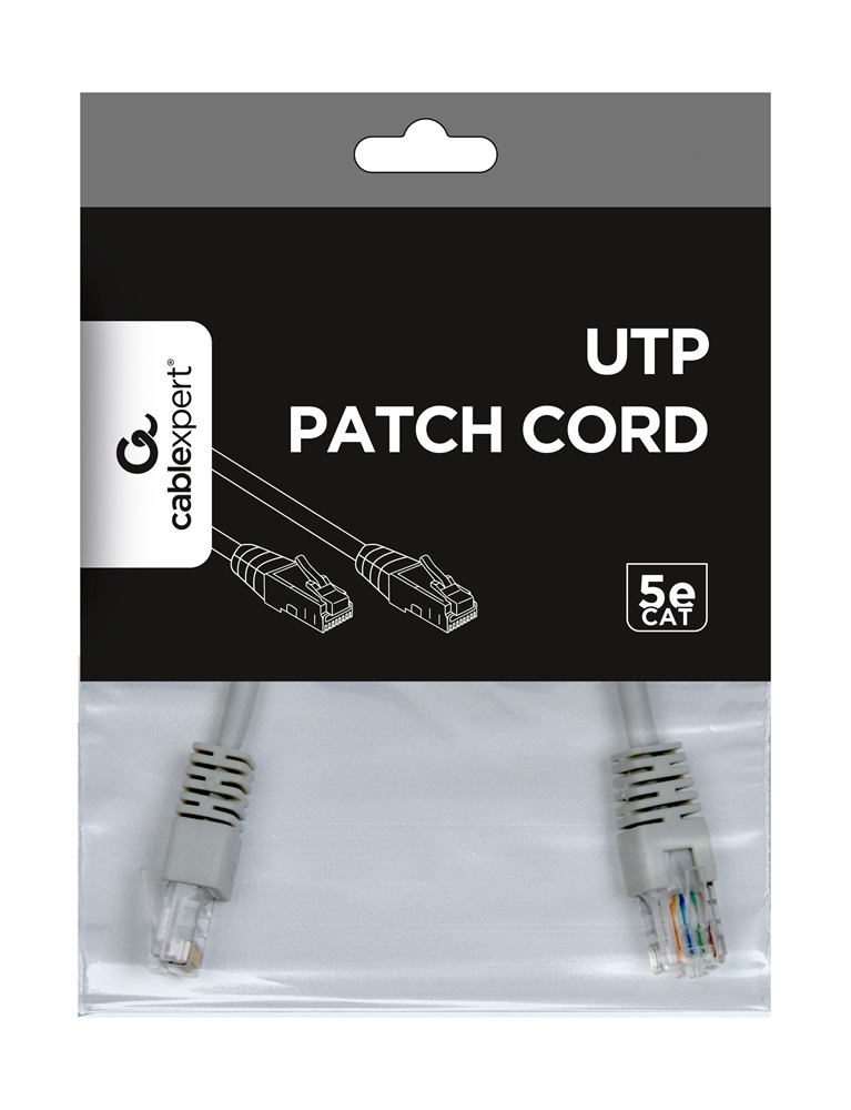 Gembird PP12-0.25M 0,25m RJ45 CAT5e UTP -> RJ45 CAT5e UTP M/M szürke patch kábel