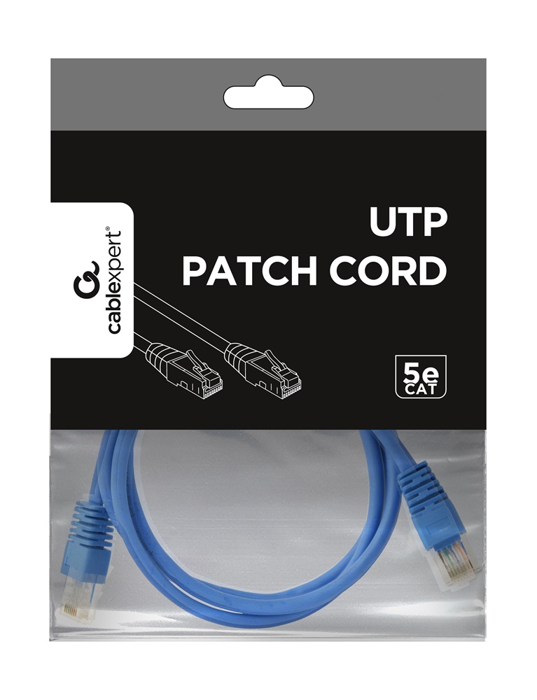Gembird PP12-1M/B 1m RJ45 CAT5e UTP M/M kék kábel