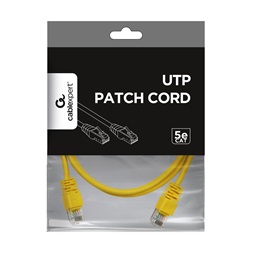 Gembird PP12-1M/Y 1m RJ45 CAT5e UTP M/M sárga kábel