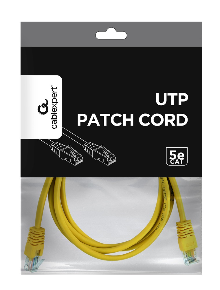 Gembird PP12-1.5M/Y 1,5m RJ45 CAT5e UTP M/M sárga kábel
