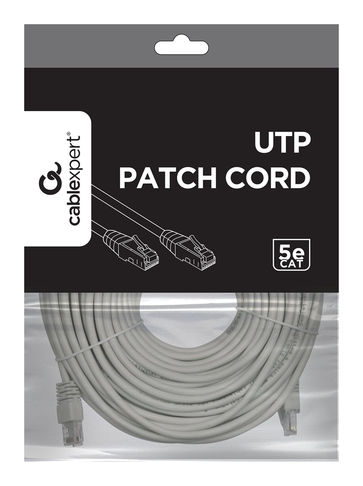 Gembird PP12-30M 30m RJ45 CAT5e UTP M/M szürke patch kábel