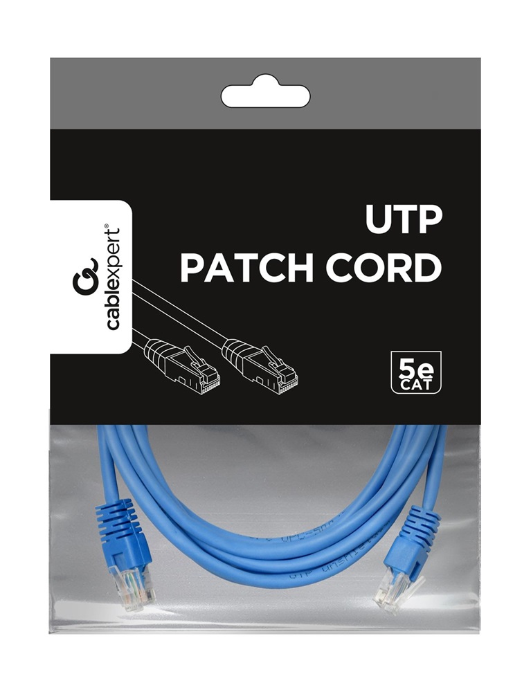 Gembird PP12-3M/B 3m RJ45 CAT5e UTP M/M kék kábel