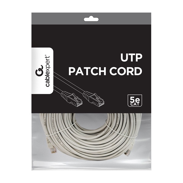 Gembird PP12-50M 50m RJ45 CAT5e UTP - RJ45 CAT5e UTP M/M szürke patch kábel
