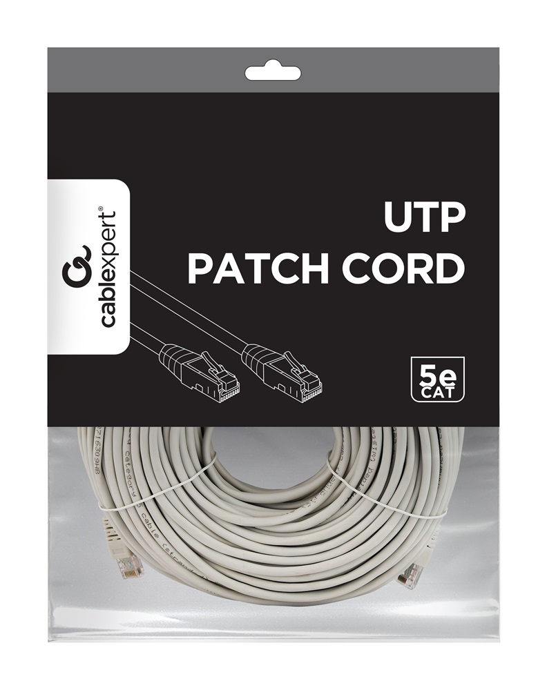 Gembird PP12-50M 50m RJ45 CAT5e UTP - RJ45 CAT5e UTP M/M szürke patch kábel