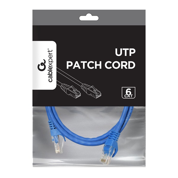 Gembird PP6U-0.5M/B 0,5m RJ45 CAT6 UTP - RJ45 CAT6 UTP M/M kék kábel
