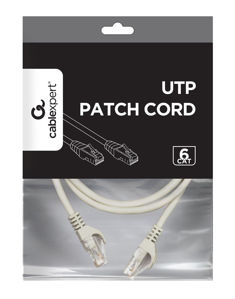 Gembird PP6U-1M 1m RJ45 CAT6 UTP - RJ45 CAT6 UTP M/M szürke patch kábel