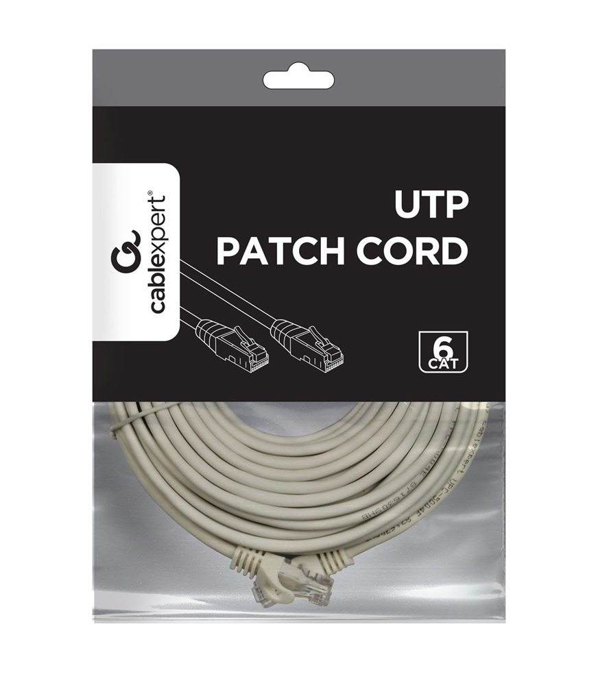 Gembird PP6U-20M 20m RJ45 CAT6 UTP - RJ45 CAT6 UTP M/M szürke patch kábel