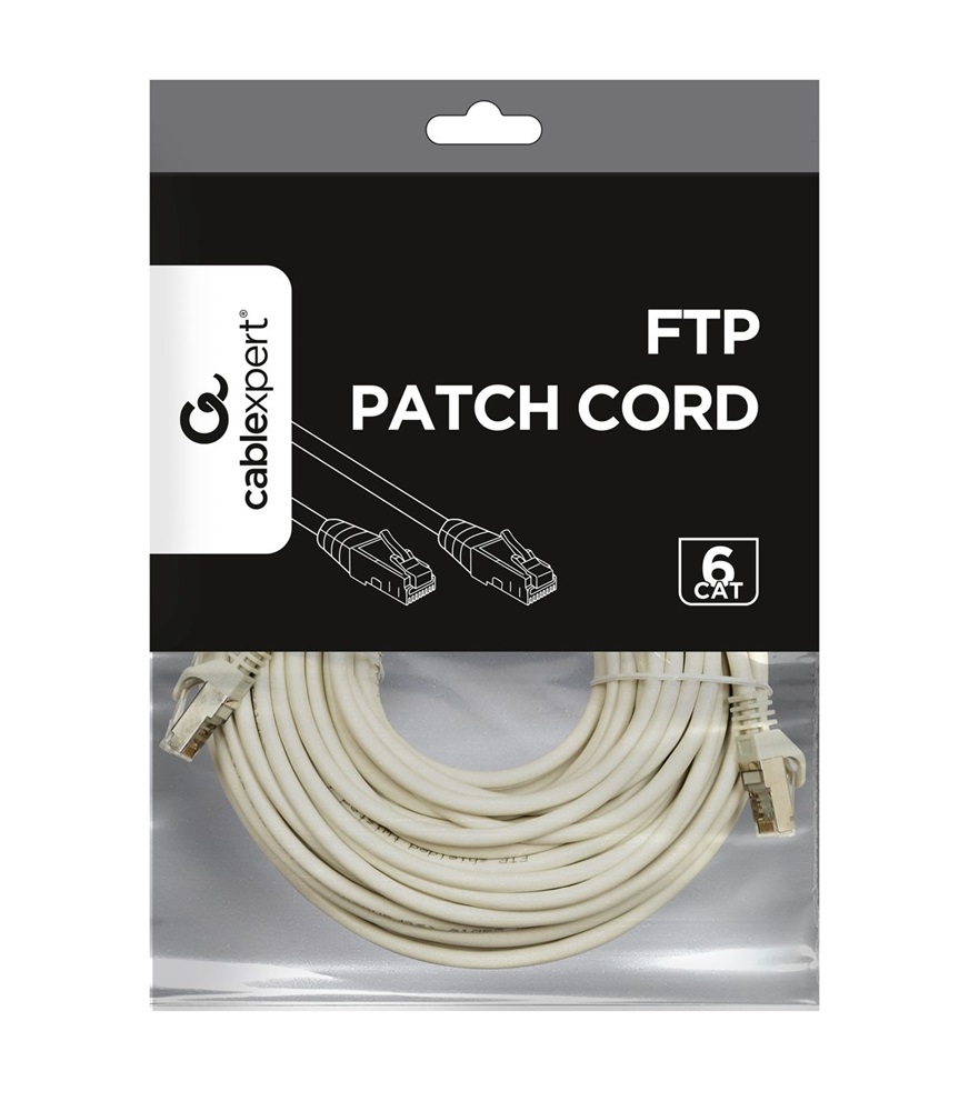 Gembird PP6-10M 10m RJ45 CAT6 FTP - RJ45 CAT6 FTP M/M szürke patch kábel