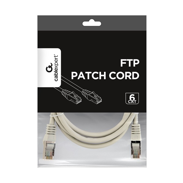 Gembird PP6-15M 15m RJ45 CAT6 FTP - RJ45 CAT6 FTP M/M szürke patch kábel