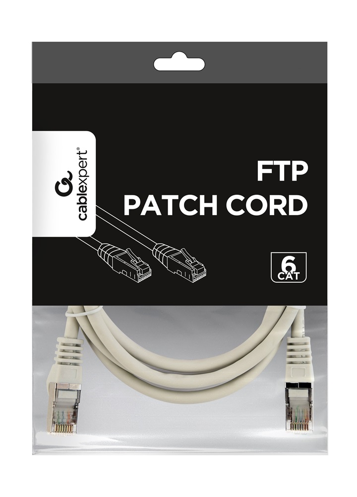 Gembird PP6-15M 15m RJ45 CAT6 FTP - RJ45 CAT6 FTP M/M szürke patch kábel