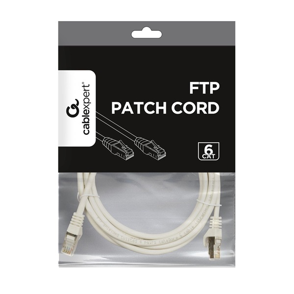 Gembird PP6-5M 5m RJ45 CAT6 FTP - RJ45 CAT6 FTP M/M szürke patch kábel