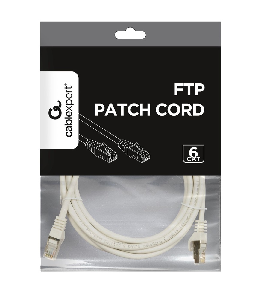 Gembird PP6-5M 5m RJ45 CAT6 FTP - RJ45 CAT6 FTP M/M szürke patch kábel