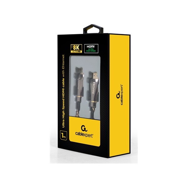 Gembird Premium HDMI 2.1 Ethernet -> HDMI 2.1 Ethernet M/M video kábel 1m fekete