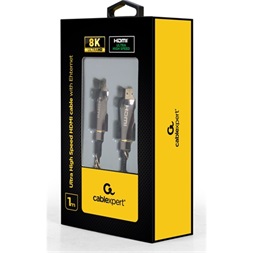 Gembird Premium HDMI 2.1 Ethernet -> HDMI 2.1 Ethernet M/M video kábel 1m fekete