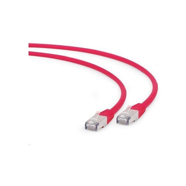 Gembird RJ45 CAT6A S/FTP - RJ45 CAT6A S/FTP M/M adatkábel 0.5m piros LSZH