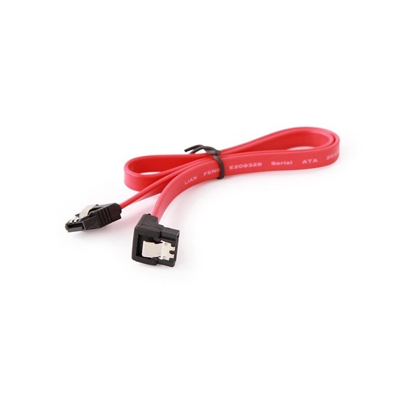 Gembird SATA 3 F/F adatkábel 0.1m piros egyenes/90° le