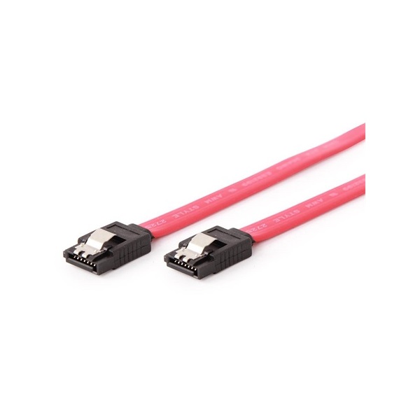 Gembird SATA 3 F/F adatkábel 1m piros metal clips