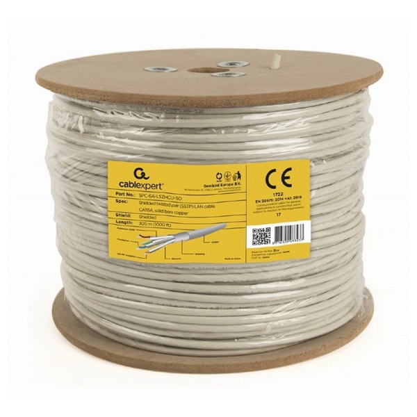 Gembird SPC-6A-LSZHCU-SO 305m Cat6A STP patch kábel