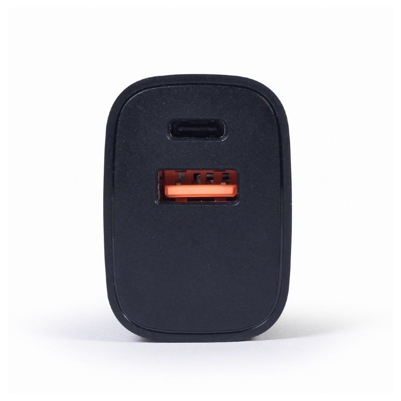 Gembird TA-UQC3-03 18W USB A/USB C fekete gyorstöltő
