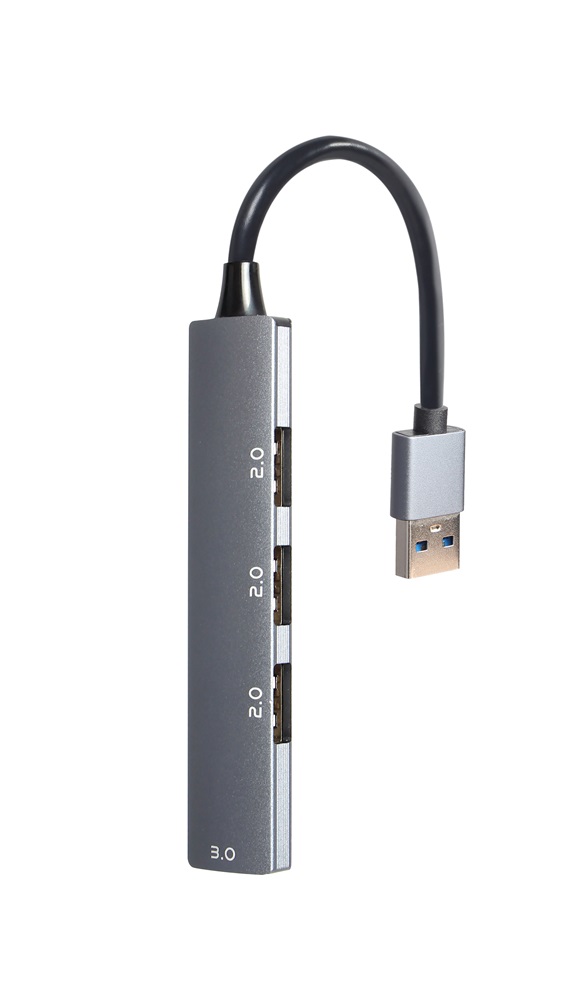 Gembird UHB-U3P1U2P3-02 USB3x1/USB2x3 4-portos ezüst USB HUB