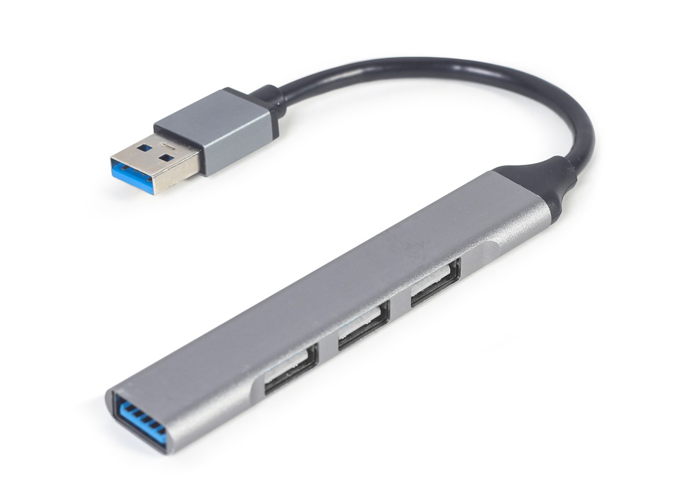 Gembird UHB-U3P1U2P3-02 USB3x1/USB2x3 4-portos ezüst USB HUB