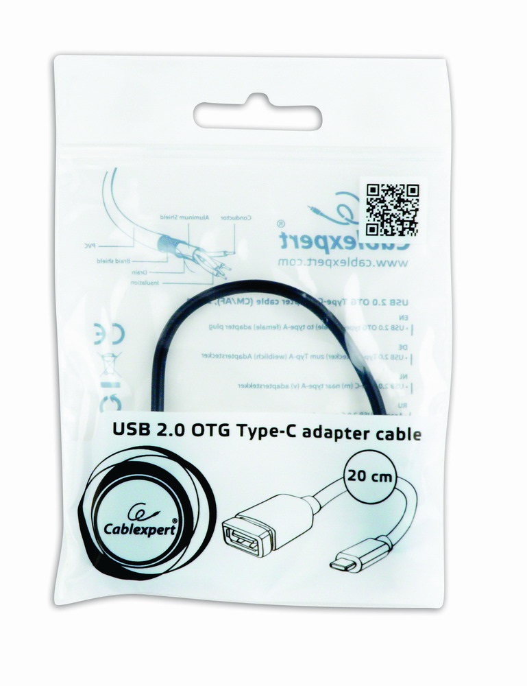 Gembird A-OTG-CMAF2-01 USB/Type C OTG fekete átalakító