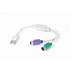 Gembird USB / 2 portos PS/2 konverter USB A csatlakozó/2 x MDIN 6F 50cm kábel