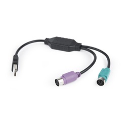 Gembird USB / 2 portos PS/2 konverter USB A csatlakozó/2 x MDIN 6F 50cm kábel