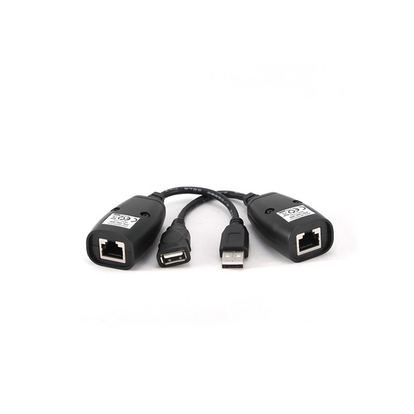 Gembird USB A -> Cat.5e adatkábel hosszabbító fekete max. 30m