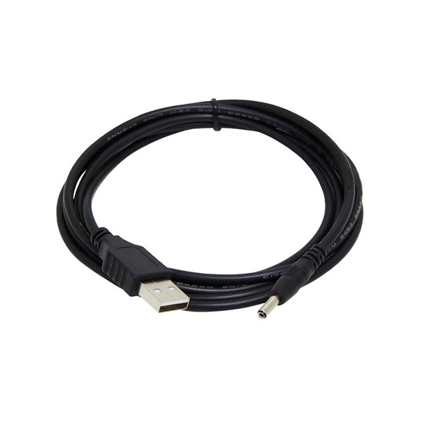 Gembird USB A -> DC 3.5 x 1.3 mm M/M tápkábel 1.8m fekete