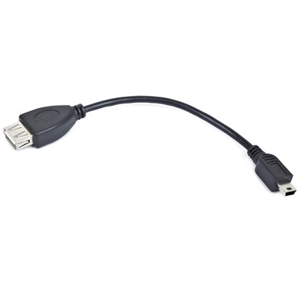 Gembird USB A -> USB mini B F/M adatkábel 0.15m fekete