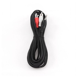 Gembird audio kábel Jack 3.5mm apa/2x RCA (CINCH) apa, 5m
