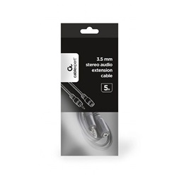 Gembird audio kábel Jack 3.5mm apa /Jack 3.5mm anya, 5m, arany