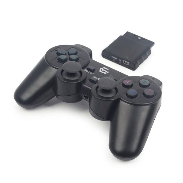 Gembird JPD-WDV-01 PC/PS2/PS3 dual vibration vezeték nélküli fekete kontroller