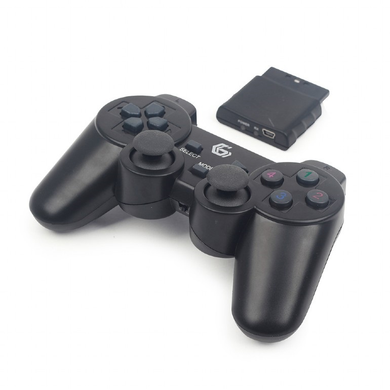 Gembird JPD-WDV-01 PC/PS2/PS3 dual vibration vezeték nélküli fekete kontroller