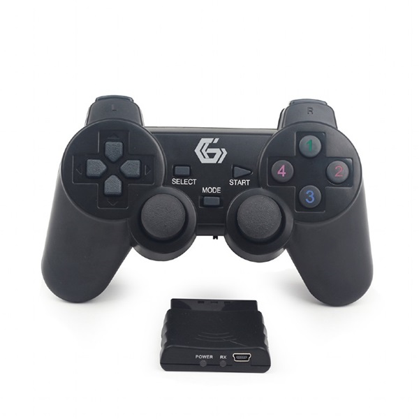 Gembird JPD-WDV-01 PC/PS2/PS3 dual vibration vezeték nélküli fekete kontroller
