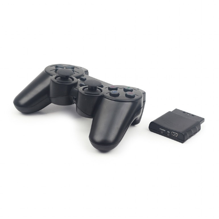 Gembird JPD-WDV-01 PC/PS2/PS3 dual vibration vezeték nélküli fekete kontroller