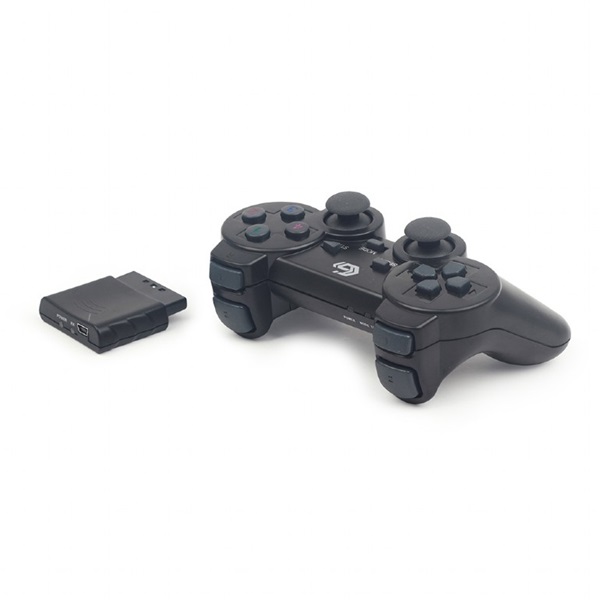 Gembird JPD-WDV-01 PC/PS2/PS3 dual vibration vezeték nélküli fekete kontroller