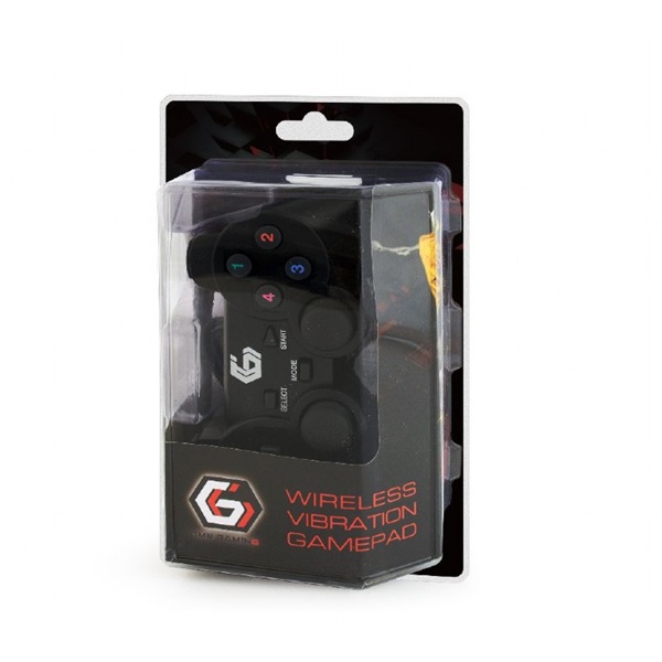 Gembird JPD-WDV-01 PC/PS2/PS3 dual vibration vezeték nélküli fekete kontroller