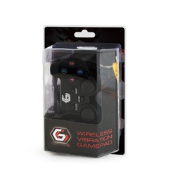 Gembird JPD-WDV-01 PC/PS2/PS3 dual vibration vezeték nélküli fekete kontroller