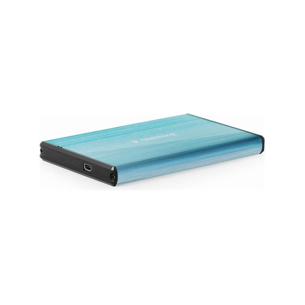 Gembird szálcsiszolt alumínium 2.5" SATA3 USB3.0 külső ház ciánkék