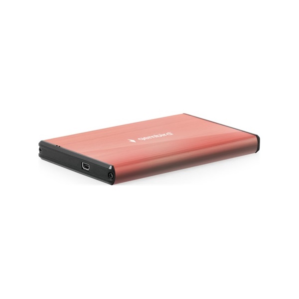 Gembird szálcsiszolt alumínium 2.5" SATA3 USB3.0 külső ház rózsaszín