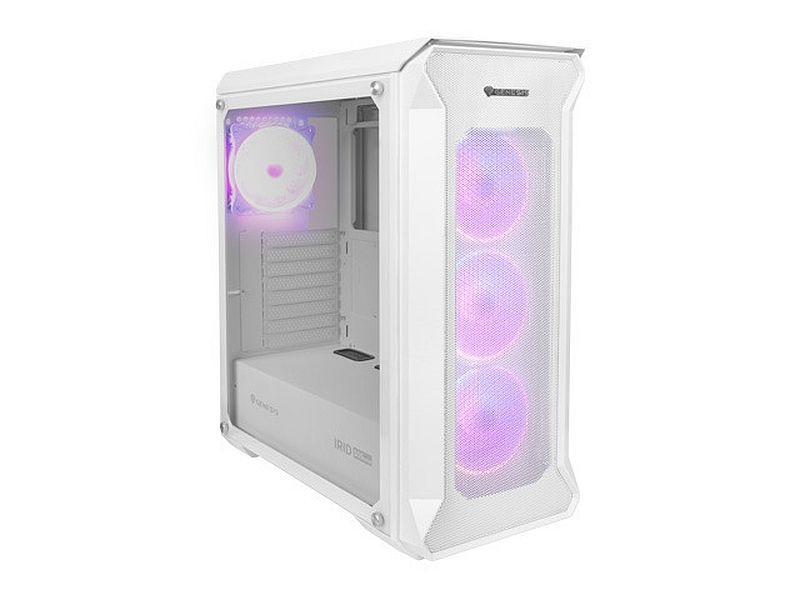 Genesis NPC-1872 Irid 505 ARGB Midi Tower PC ház fehér