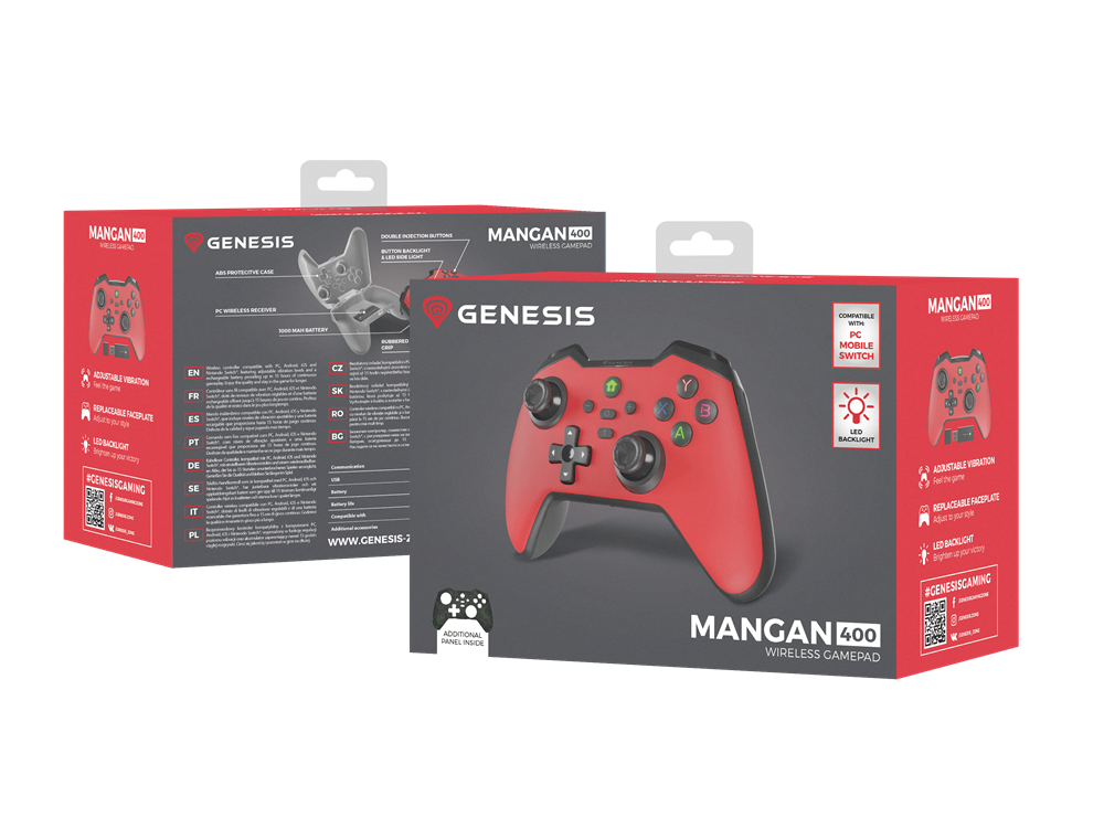 Genesis NJG-2102 Mangan 400 univerzális vezeték nélküli piros kontroller