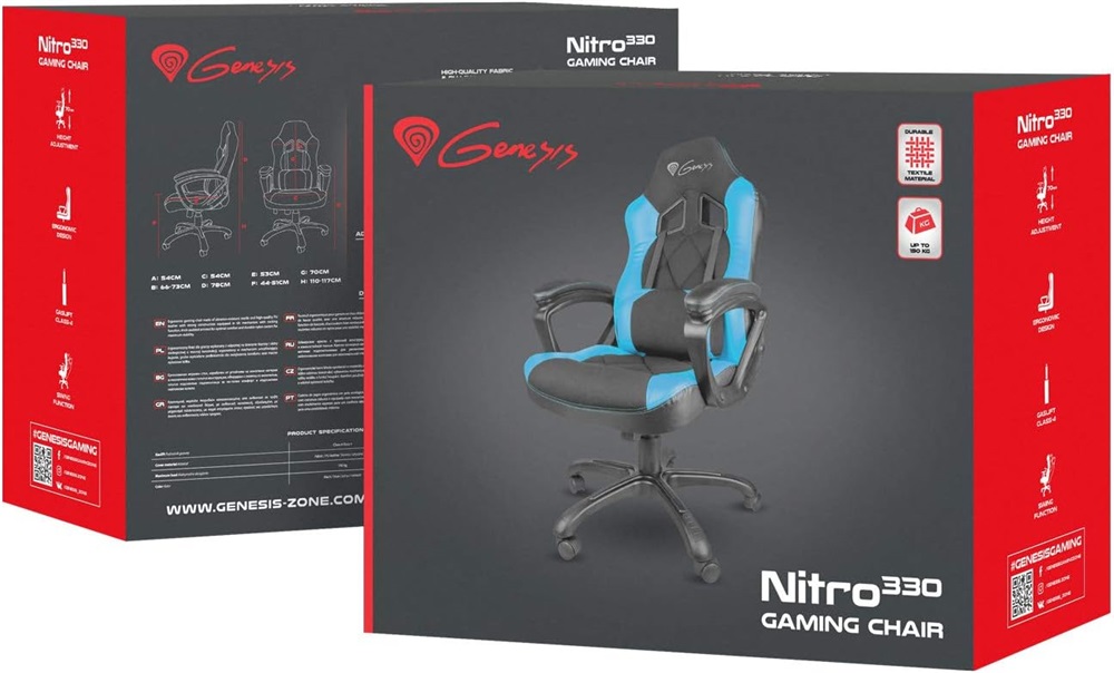 Genesis NFG-0782 Nitro 300 SX33 kék-fekete Gamer szék