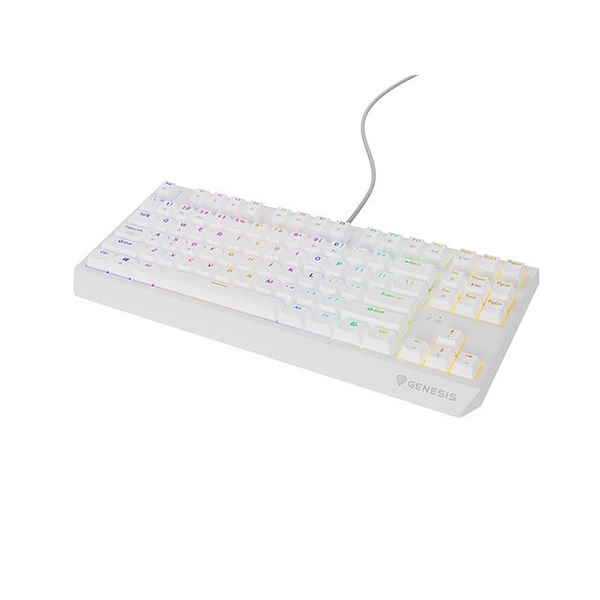 Genesis NKG-2080 Thor 230 TKL US RGB (Brown switch) fehér mechanikus gamer billentyűzet