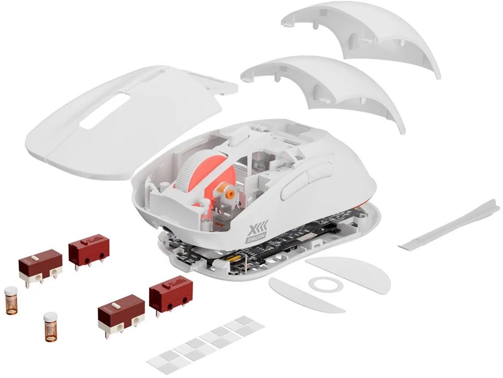 Genesis NMG-1843 Zircon X Vezeték nélküli gamer egér Jubileumi kiadás 19000DPI, fehér