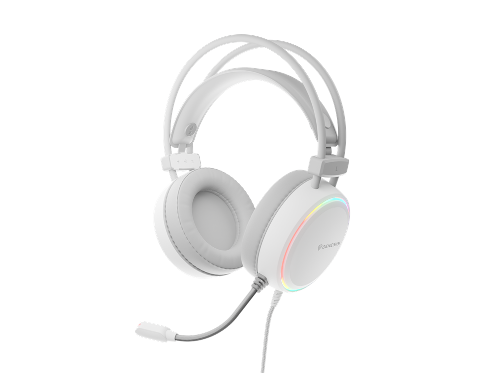 Genesis NSG-2093 Neon 613 RGB fehér gamer headset