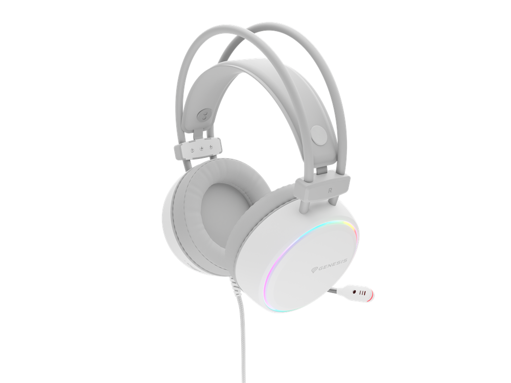 Genesis NSG-2093 Neon 613 RGB fehér gamer headset