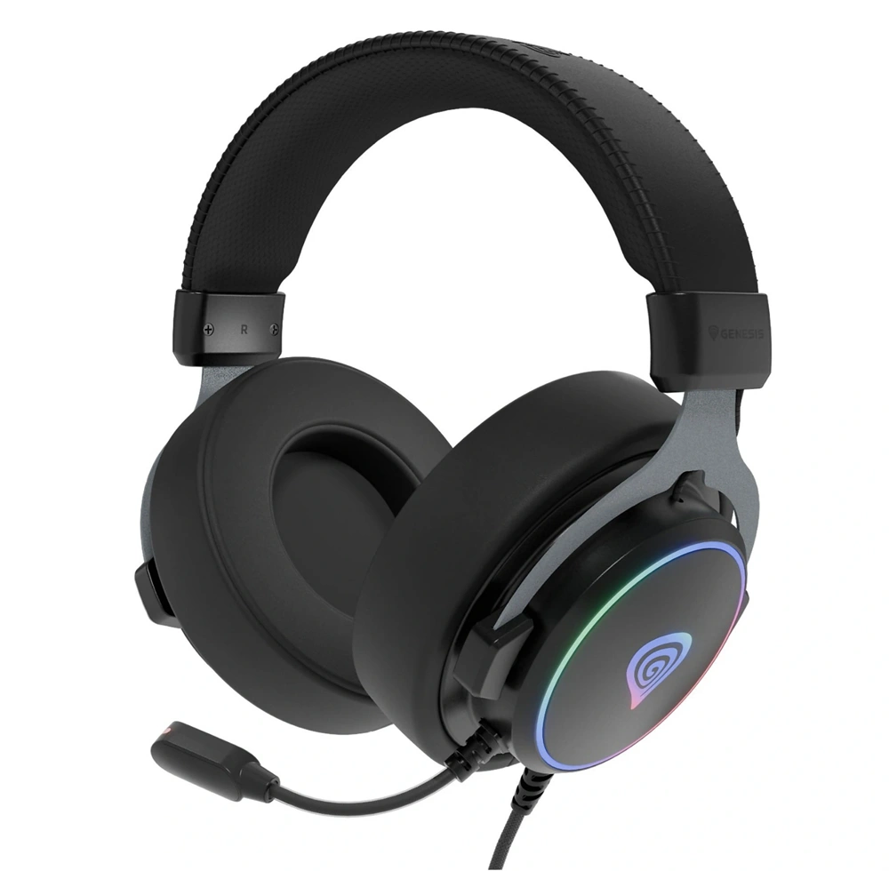Genesis NSG-2169 Neon 764 RGB USB fekete gamer headset